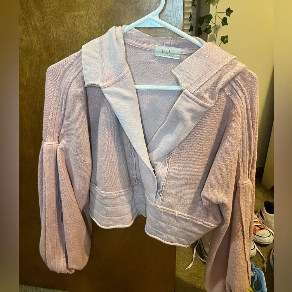 Chelsea and Violet (C&V) Cropped Hoodie